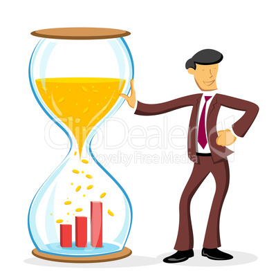 businessman with hourglass