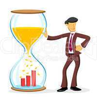 businessman with hourglass
