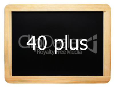 40 plus - Concept Sign - Konzept Tafel