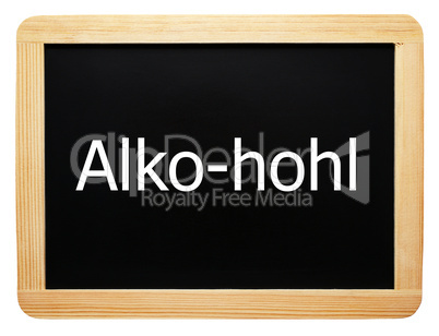 Alko-hohl - Konzept Schild