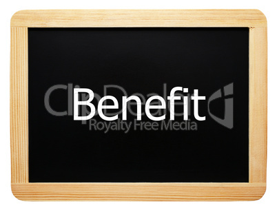Benefit - Concept Sign - Konzept Tafel