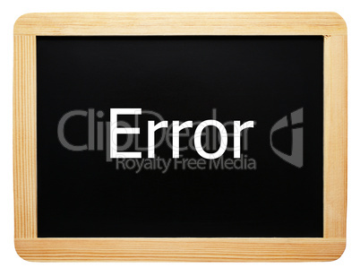 Error - Concept Sign - Konzept Tafel