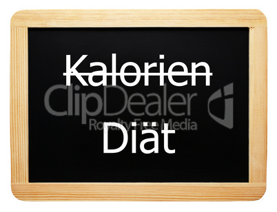 Kalorien / Diät - Konzept Tafel