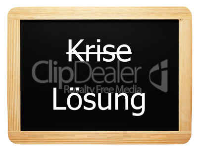 Krise / Lösung - Konzept Tafel