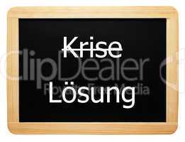 Krise / Lösung - Konzept Tafel