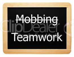 Mobbing / Teamwork - Concept Sign - Konzept Tafel