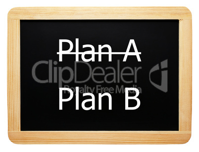 Plan A / Plan B - Konzept Tafel - Concept Sign