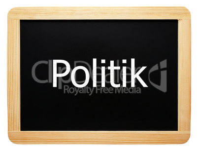 Politik - Konzept Tafel