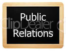 Public Relations - Concept Sign - Konzept Tafel