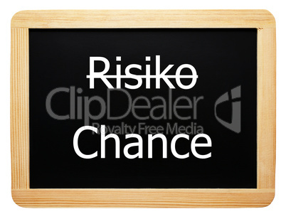 Risiko / Chance - Konzept Tafel