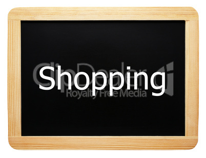 Shopping - Concept Sign - Konzept Tafel