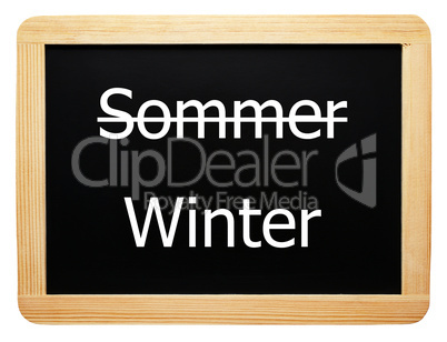 Sommer / Winter - Konzept Tafel