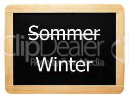 Sommer / Winter - Konzept Tafel