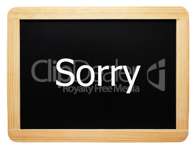 Sorry - Concept Sign - Konzept Tafel