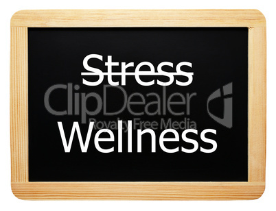 Stress / Wellness - Konzept Schild - Concept Sign
