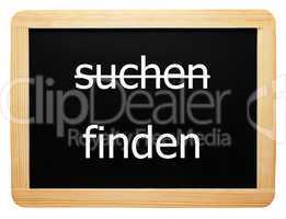 suchen / finden - Konzept Tafel