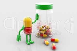 Pills and bottle