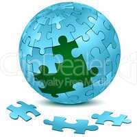 jigsaw puzzle on earth