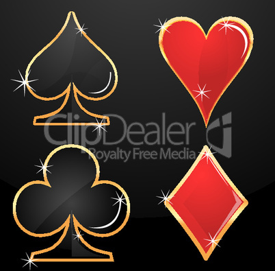 illustration of casino icons