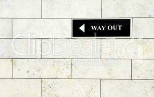 Way out sign