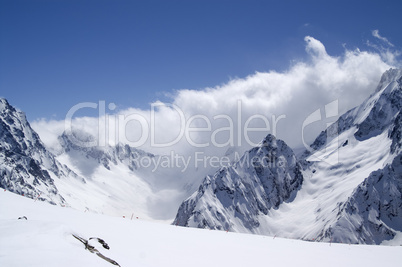 Ski resort. Caucasus Mountains.