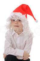 child in a hat santa claus