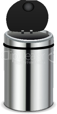 dust bin on white background