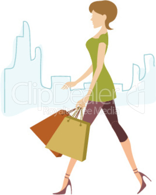 fashion lady with light blue background