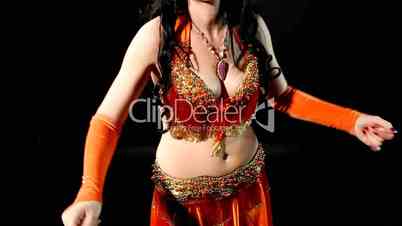 Woman - belly dance - shake breast