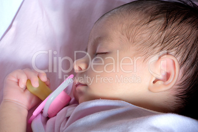 Newborn Baby Girl Sleeping