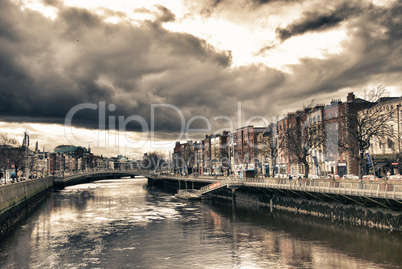River Liffey and Dublin, Ireland