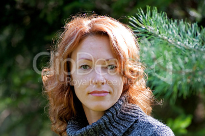 Portrait of woman in nature