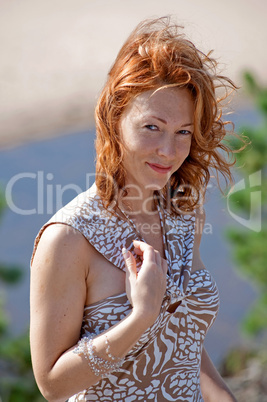 Mature woman at the sea