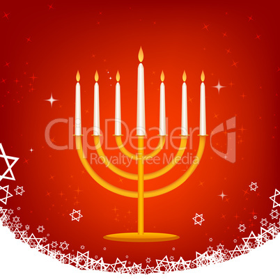 decorated hanukkah card