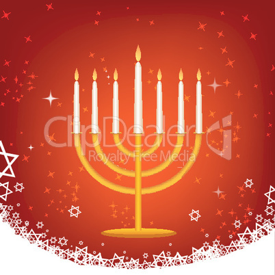 decorated hanukkah card