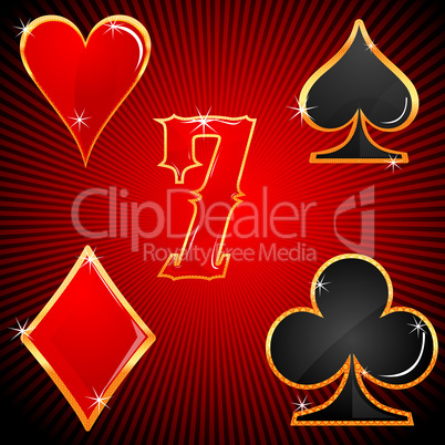 colorful casino symbols