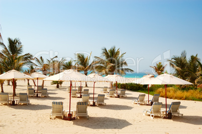 Beach of the luxury hotel, Dubai, UAE