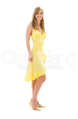 lovely girl in yellow dress