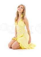 lovely girl in yellow dress