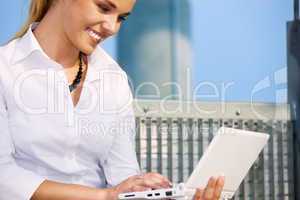 woman with laptop