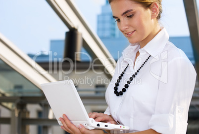 woman with laptop