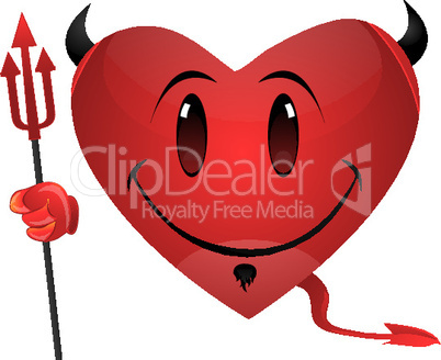 smiley devil heart