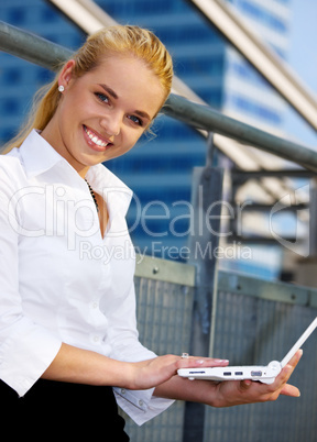 woman with laptop