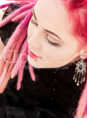 pink hair girl