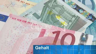 Euro Geldscheine - Gehalt