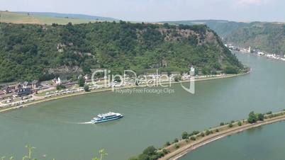 Blick vom Loreley Felsen auf den Rhein - Rhine River