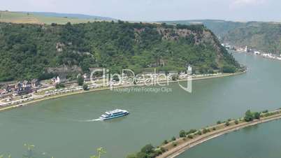 Blick vom Loreley Felsen auf den Rhein - Rhine River Germany
