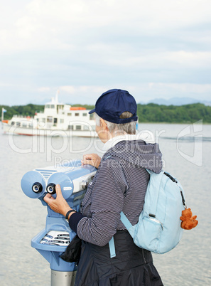 Older Lady on Holidays at the Lake