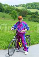 Senior beim Radfahren - Happy Senior with Bike