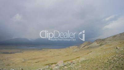 Mountain lake Khoton Nuur in Mongolian Altai timelapse